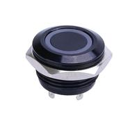 Short Push Button 25mm/30mm Black Housing 6pins RGB Red Green Blue Tri-color Ring LED Illuminated Momentary Switch IDGTTLDF(30mm SS,POSITIVE_110V)