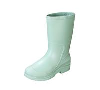 Short Rain For Women's Ankle Rainboot Garden Boot Ladies Rubber Outside Work With Comfort Shoes Women's Wellington Boots, Green, 8 UK