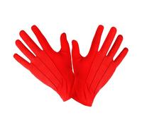 Adult Gothic Mens Fancy Dress Short Red Party Gloves Popper Fastening