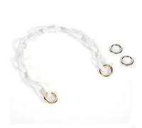 Short Resin Bag Purse Handle Strap Replacement，Bag Decoration Chain，Bag Accessories Charms (White)