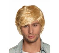 Short retro blonde men's wig