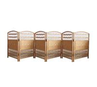 Short Room Divider, Portable Folding Privacy Screen, Indoor Weave Temporary Wall for Home Office and Dorm Separation, 4-6 Panel,