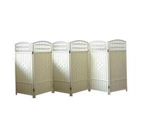 Short Room Partition,4/5/6 Panels Decorative Divider,Freestanding Weave Screen,Room Divider Screen for Study Room Office Dormitory(White,40x100cm-6 panels)