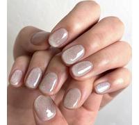 Short Round Press On Nails Full Covers False Nails Comfortable Wear Nails ManicureNails Accesory For Elegant Look 24Pcs