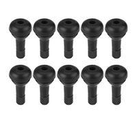 Short Rubber Valve, 10Pcs Car Motorcycle Universal Replacement TR415 Wheel Snap In Tire Tyre Valve Stem for Standard Vehicle Tires (Black)