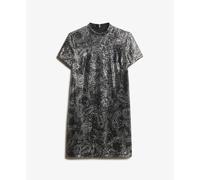 Superdry W8012021a Short Sleeve Short Dress Grey M Woman
