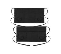 Short Server Aprons - Waitress Half Apron With Pockets | Waterproof Serving Apron Kitchen Uniform Accessory, Handy Pocket Design For Food Service Work Bartender Chef Staff Cooking Supplies