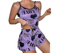 Short Sets For Women 2 Piece Outfits - Summer Silk Pjs For Women Sets - Silky Pyjama Set Nightwear Size 18 Silk Short Pjs Set Petite Pyjamas Pj Shorts Satin Pyjamas Loungewear Purple