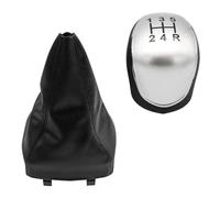 Short Shift knob for Ford for Mondeo 4 Mk4 IV 2007-2014 Gear Shift Knob Shifter Lever Stick Gaiter Boot Cover car Parts(Silver 5 Speed 2pcs)