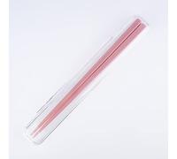 Short Size Reusable Plastic Chopsticks with Portable Case for Lunch Box Bag Bento, School Camping Travel 7.1 Inches Made in Japan (Pink)