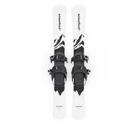 Short Skis for Snow | 99 cm | Skiblades Snowblades Skiboards Little Short Skis | Snowfeet* (WHITE | SNOWBOARD BINDINGS)