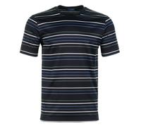 Short Sleeve Aqua Touch Cotton Striped T Shirt Navy, XL