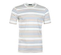 Short Sleeve Aqua Touch Cotton Striped T Shirt White, XL