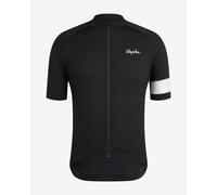 Short sleeve black Rapha Core Lightweight jersey with white logo - S