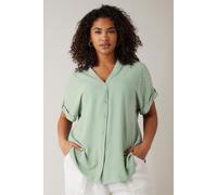 Short Sleeve Blouse Evans Light Green 22-24