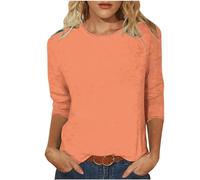 Short Sleeve Blouse Plus Size Women's Clothing t Shirt Floral Tops for Women UK Tops Women Womens Tshirts UK Tracking Light Orange