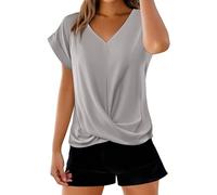 Short Sleeve Blouses for Women UK My Orders, V Nevk Plus Size Black Blouses Breathable Floral Prints Lightweight Y2k Clothes Sales