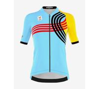 Short sleeve blue and yellow women's Bioracer Boic Olympics Paris 2024 jersey - XS