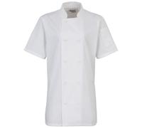 Short Sleeve Chefs Jacket Chefswear Premier White XS