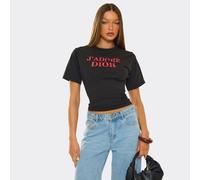 Short Sleeve Cinched Waist J'Dore Dior T-Shirt In Black, Women's Size UK 6