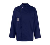 Short Sleeve Classic Chef Jacket Long Men Black Works Cool Vent Professional Safety Protective Sleeve/Short for (Navy, 3XL)