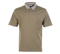 Short Sleeve Club Check Collar Polo Army Green, Large