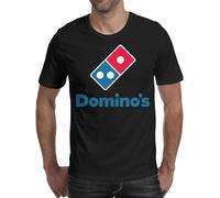 Short Sleeve Cotton domino's Pizza Tshirt Black