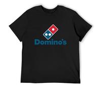 Short Sleeve Cotton Domino'S Pizza Tshirt Men's T Shirt Black L