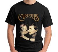 Short Sleeve Cotton T Shirts Man Clothing The Carpenters 70s Pop Duo Karen Richard T-Shirt Black 3XL