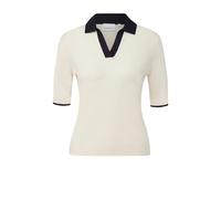 Short Sleeve Fine Knit Polo Top for Women COMMA Beige 36