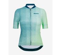 Short sleeve green women's Santini Paws Form jersey - Slim fit - XL