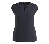 Short Sleeve Jersey Blouse with Satin Finish for Women COMMA Bleu 42