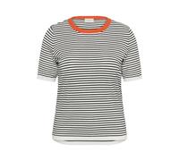 Short-sleeve knitted top for women KAFFE Curve Lizzy Blanc L