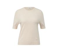Short Sleeve Knitted Top with Ribbed Edges Women s.Oliver Beige 38