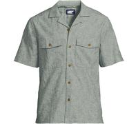 Short Sleeve Linen/Cotton Shirt lands end Pale Green M