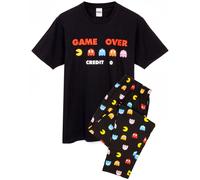 Short Sleeve Long Leg Pyjama Set Pacman Black M