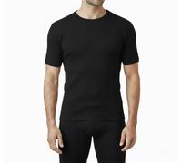 Short Sleeve Men Thermal T-Shirt, Warm Winter Brushed Inside Base Layer Underwear Top Vest (UK, Alpha, XXL, Regular, Regular, Black)