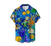 Short Sleeve Mens Hawaiian Shirt Sale, Button Down Beach Shirts Casual Hawaiian Shirts for Men Plus Size Mens Flowers Hawaiian Shirts Beach Shirt Dad Birthday Gifts Today's Deals