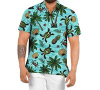 Short Sleeve Mens Hawaiian Shirt Sale, Button Down Beach Shirts Summer Hawaiian Shirts for Men Plus Size Mens Hawaiian Shirt Beach Casual Summer Shirts from Son Deals of The Day