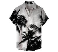 Short Sleeve Mens Hawaiian Shirt Sale, Button Down Summer Shirts Summer Hawaiian Shirts for Men Plus Size Mens Flowers Hawaiian Shirts Beach Shirt Beach Essentials
