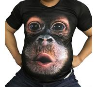 Short Sleeve Men's Polyester T Shirt with 3D Print Casual Sport Graphic Tee for Commuting School and Weekend Relaxation (XL Black)