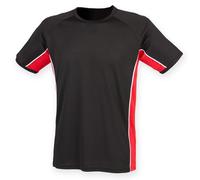 Short Sleeve Performance Panel Sports T-Shirt Finden & Hales True Black S
