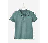 Short Sleeve Polo Shirt, Embroidery on the Chest, for Boys green