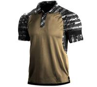 Short Sleeve Polo Shirts for Men Star Stripes USA Flag Graphic Stretch American Patriotic Raglan Golf Polos for Men (C, M)
