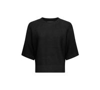 Short sleeve round neck women's top Moss Copenhagen Thamira Noir L/XL
