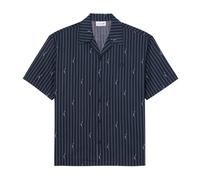 Lacoste Relaxed Fit Print Twill Shirt Size 16 - 41 Black / White