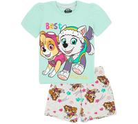 Paw Patrol Pyjamas For Girls | Kids Blue Skye Everest PJs Short Sleeve T-Shirt With Shorts | Children Helicopter Rescue Nightwear 5-6 Years