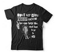 Short Sleeve Shut Up You Fascist Tories Tshirt Unisex & Kids - Young Ones, Rik Mayall, Rick Shirt Top Sweatshirt Black L