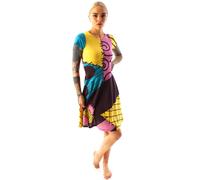 Nightmare Before Christmas Sally Women's Short Sleeve Costume Dress XL Multicoloured