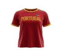 Short Sleeve T-Shirt Cropped Top Portuguese Football Casual Wear Basic, red, S